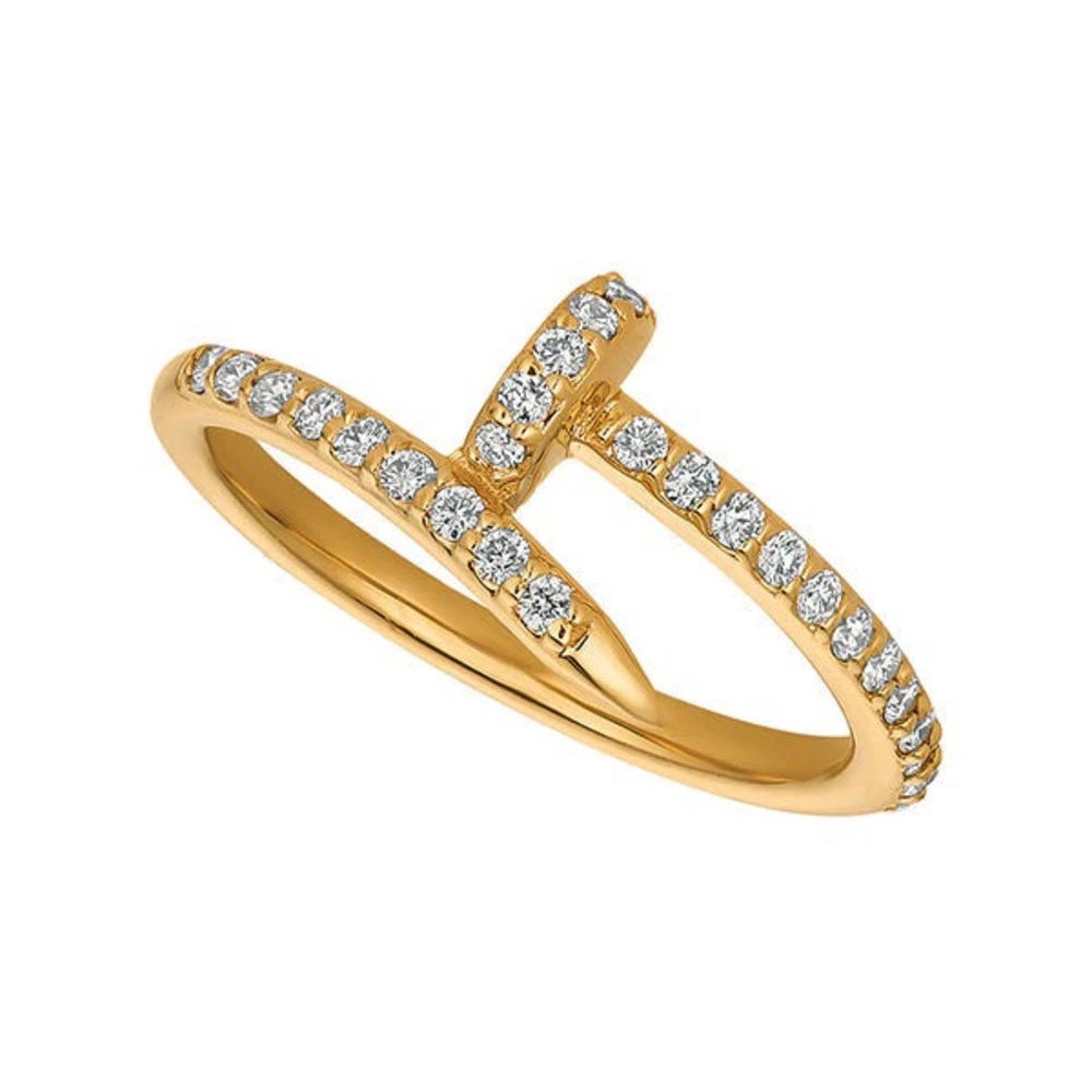 “Luvasti Nail” ring, Handcrafted with high-grade Gold Plated Stainless Steel